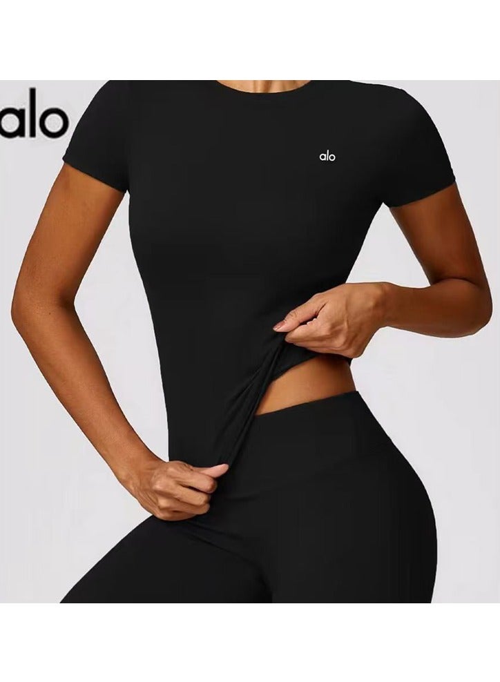 Generic Alo Lady Sports Short Sleeve Quick Drying, Yoga Fitness