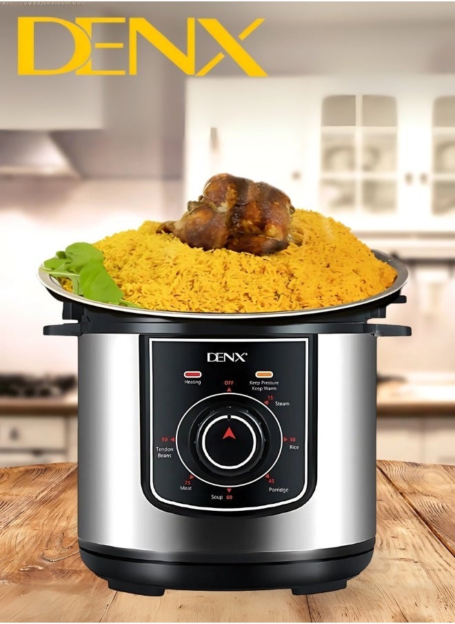 Denx Digital Electric Pressure Cooker Stainless Steel Body Touch Programmable 6L Capacity 1000 Watts - Image 3