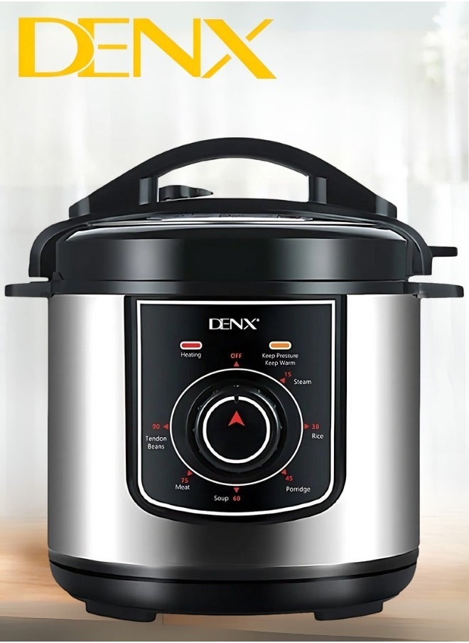 Denx Digital Electric Pressure Cooker Stainless Steel Body Touch Programmable 6L Capacity 1000 Watts - Image 2