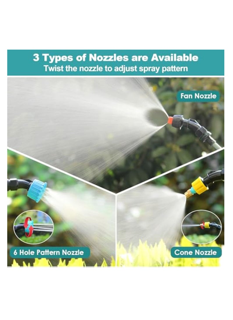 KASTWAVE - Battery Powered Sprayer Wand, Garden Sprayer, New Upgraded Electric Sprayer Telescopic Wand with Battery Indicator, 16.4FT Hose, 3 Mist Nozzles, Rechargeable and Portable Spray Wand for Gardening - Image 1