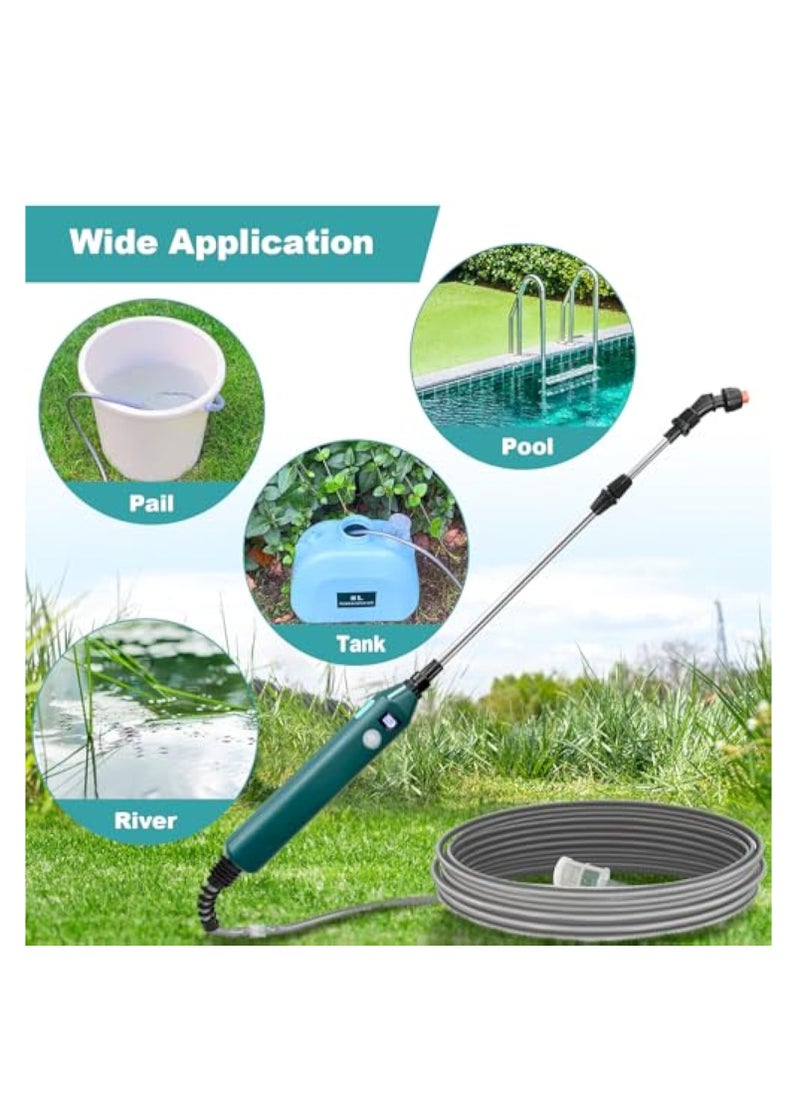 KASTWAVE - Battery Powered Sprayer Wand, Garden Sprayer, New Upgraded Electric Sprayer Telescopic Wand with Battery Indicator, 16.4FT Hose, 3 Mist Nozzles, Rechargeable and Portable Spray Wand for Gardening - Image 1
