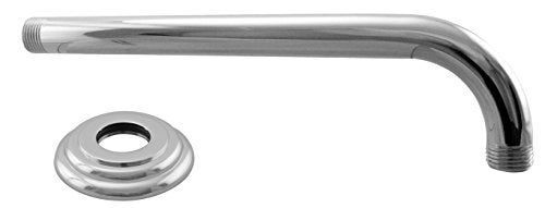 Westbrass A3700126 12 IPS x 10 IPS Wall Mount 90Degree Rain Shower Arm with Flange Polished Chrome - Image 1