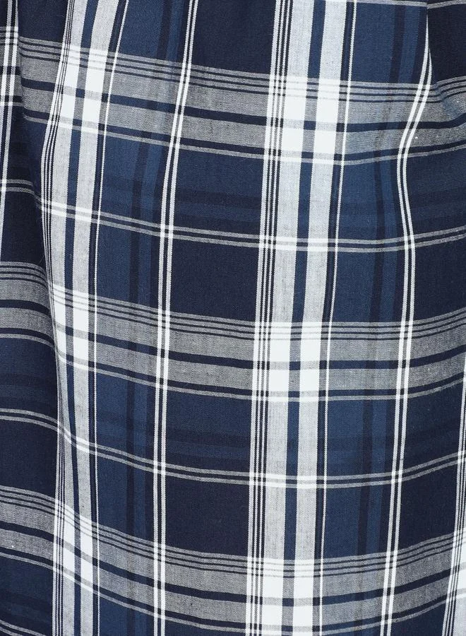 victor and jane Victor and Jane Solid Short Sleeve T-Shirt and Checked Pyjama Set