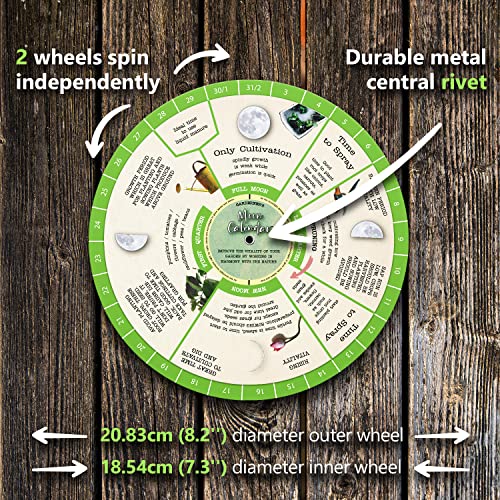 CraftSaints Gardening Moon Calendar, Perpetual Lunar Cycle Calendar for Gardeners, Farmers Almanac, Determine Optimal Times for Gardening Activities. Biodynamic Calendar, Companion Planting Chart, Garden Planner - Image 3