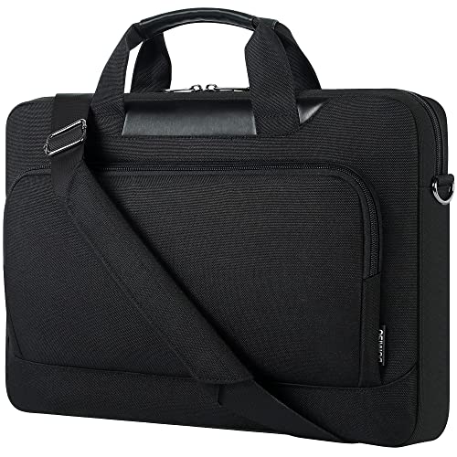 DOMISO 15-15.6 Inch Laptop Bag Business Briefcase Laptop Case Compatible with Lenovo 15.6" Ideapad 330/16" MacBook Pro/HP EliteBook 850 G3/Envy x360 15/Latitude 3580/Acer Chromebook/Asus,Black - Image 1