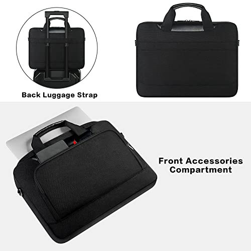 DOMISO 15-15.6 Inch Laptop Bag Business Briefcase Laptop Case Compatible with Lenovo 15.6" Ideapad 330/16" MacBook Pro/HP EliteBook 850 G3/Envy x360 15/Latitude 3580/Acer Chromebook/Asus,Black - Image 2