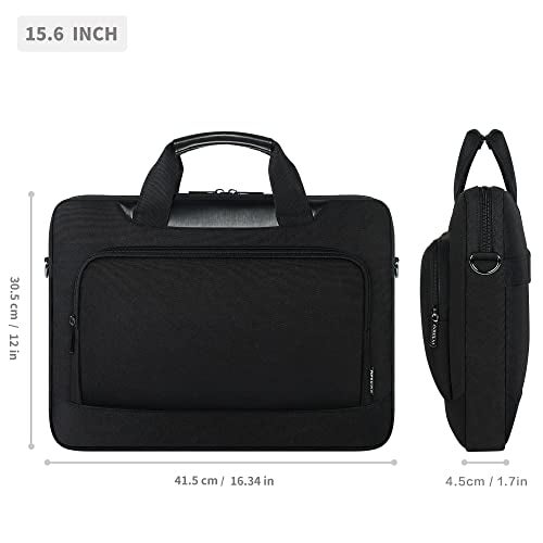 DOMISO 15-15.6 Inch Laptop Bag Business Briefcase Laptop Case Compatible with Lenovo 15.6" Ideapad 330/16" MacBook Pro/HP EliteBook 850 G3/Envy x360 15/Latitude 3580/Acer Chromebook/Asus,Black - Image 5