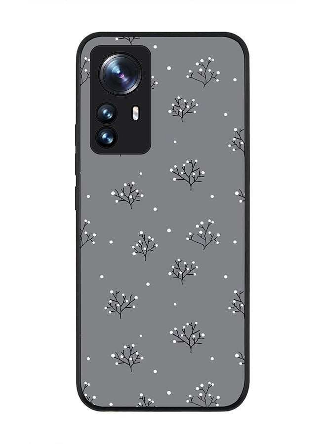 Stylizedd Rugged Black edge case for Xiaomi 12 Pro Slim fit Soft Case Flexible Rubber Edges Anti Drop TPU Gel Thin Cover - Winter Splinter - Image 1