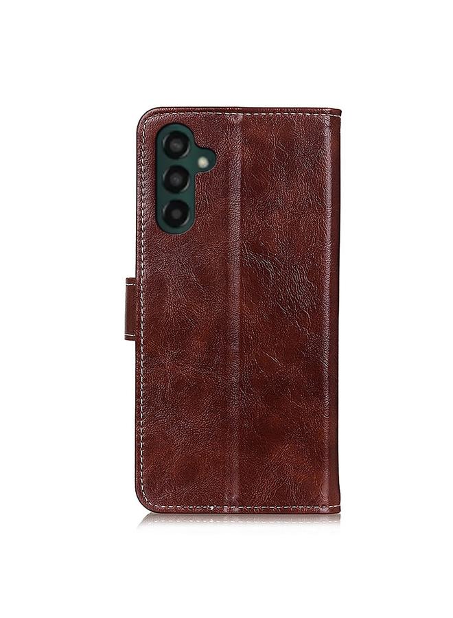 اس-توب جراب لهاتف Samsung Galaxy A25 5G Global Retro Crazy Horse Texture Leather Case - Image 3