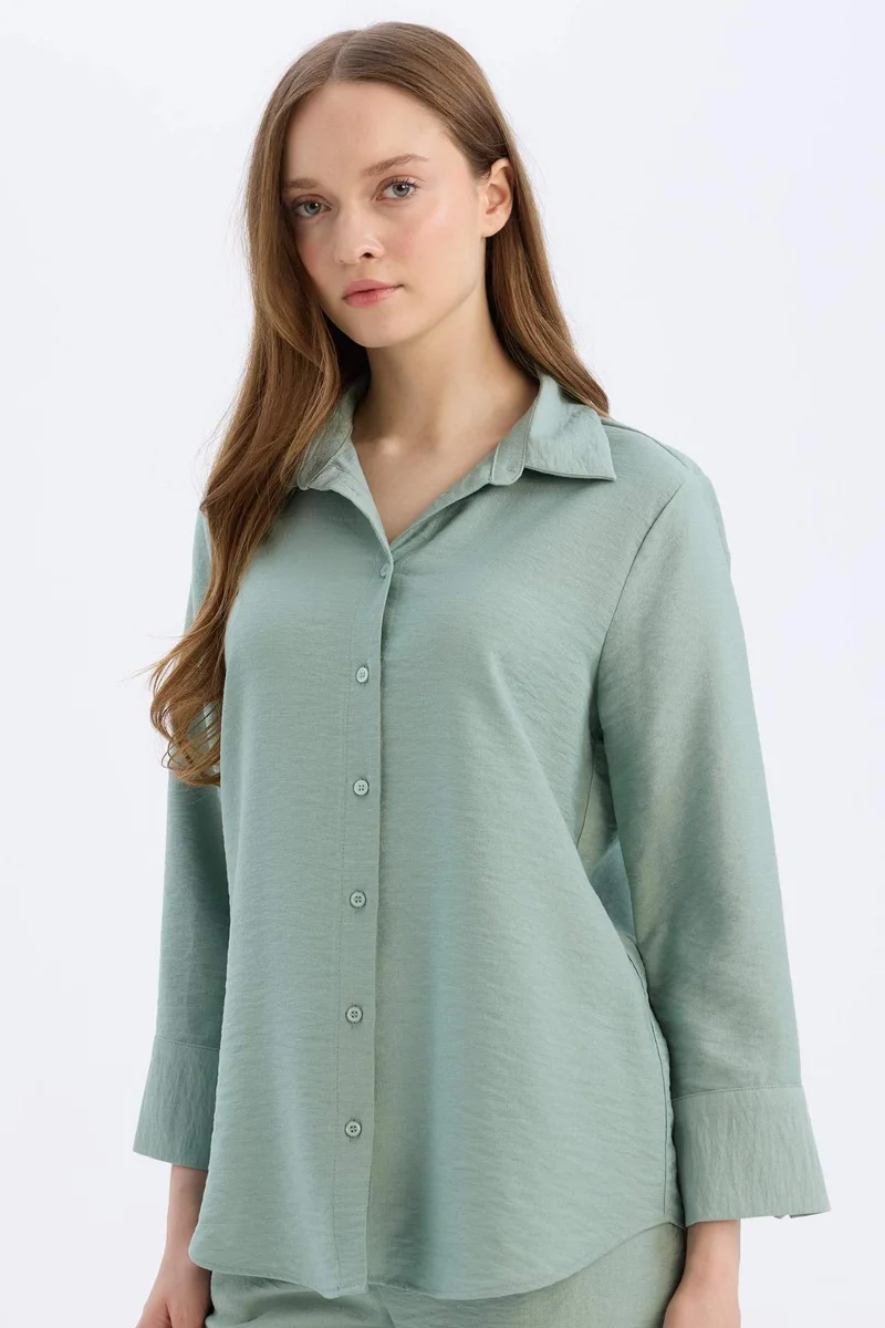 DeFacto Regular Fit Basic Long Sleeve Shirt