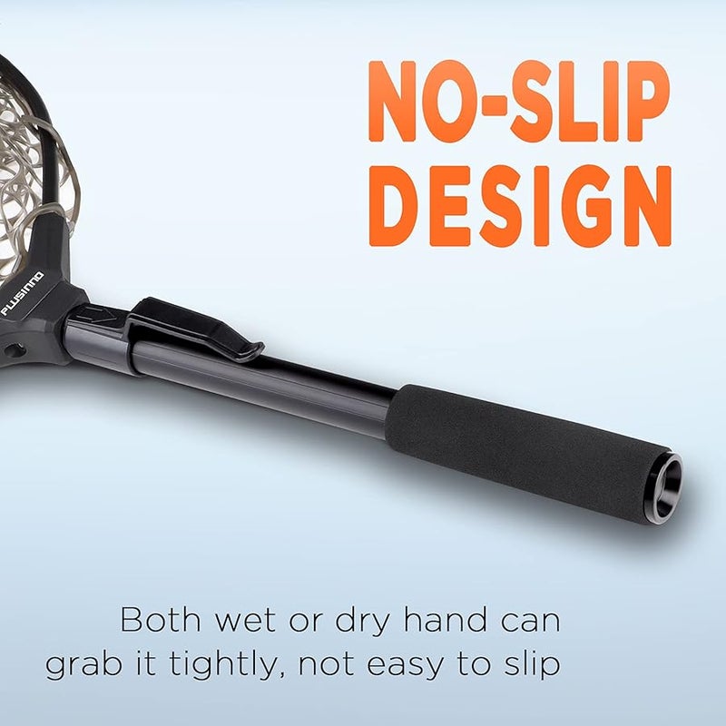 PLUSINNO بلوسينو شبكة صيد للذباب، شبكة هبوط سمك السلمون المرقط القارس، شبكات صيد قابلة للطي للمياه العذبة، صيد اسماك امنة او اطلاقها - Image 5