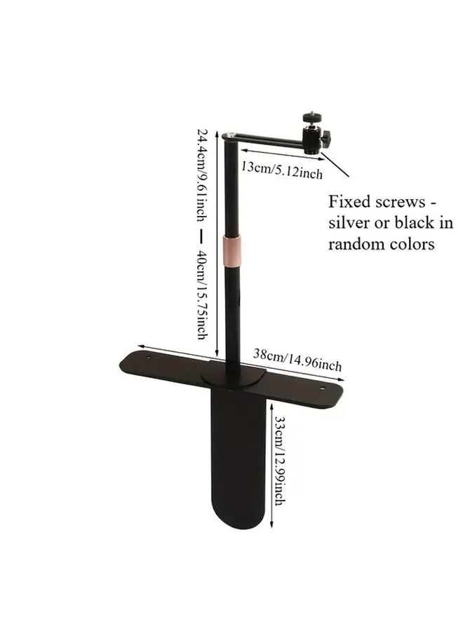Adjustable Projector Stand White 1-4 Inch Mounting Bracket Heavy Duty Carbon Steel 360 Degree Rotating Base Ergonomic Design Home Theater Office Use Compatible Most Projectors Movies On Wall Home Theater Accessory Modern Projector Stand Sturdy Construction - Image 2