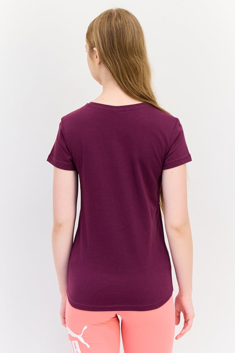 PUMA Women Regular Fit Short Sleeves Outdoor T-shirt, Maroon - Image 3