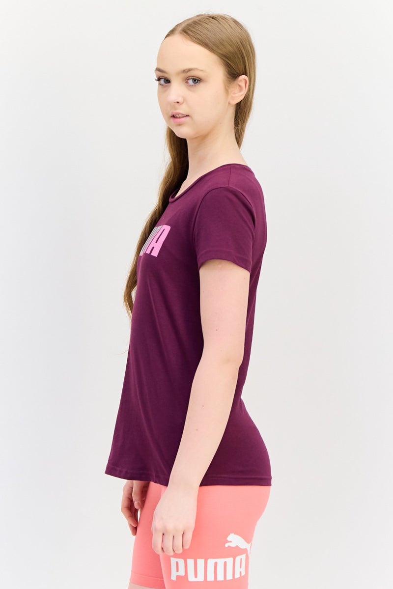 PUMA Women Regular Fit Short Sleeves Outdoor T-shirt, Maroon - Image 2