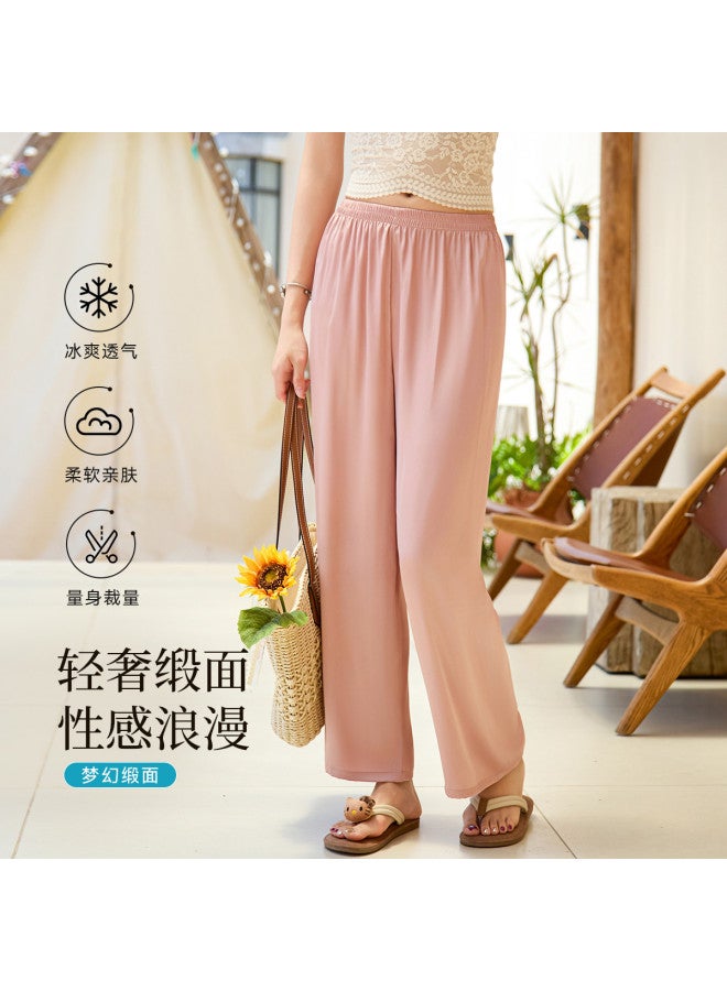 Fenton French Romance  - Luxe Satin Glow, Breathable Wide-leg Trousers For Women - Image 3