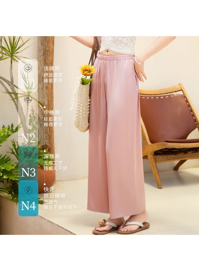 Fenton French Romance  - Luxe Satin Glow, Breathable Wide-leg Trousers For Women - Image 4