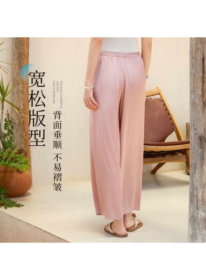 Fenton French Romance  - Luxe Satin Glow, Breathable Wide-leg Trousers For Women - Image 5