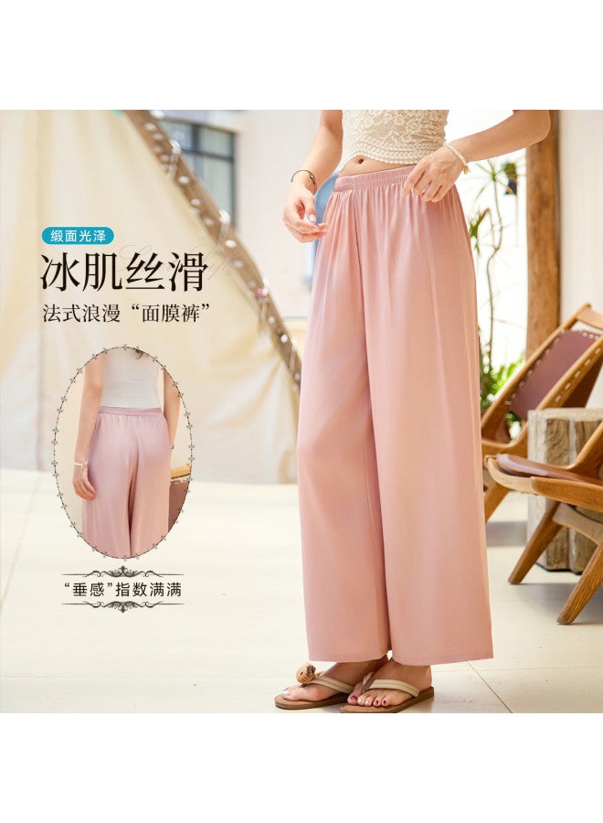 Fenton French Romance  - Luxe Satin Glow, Breathable Wide-leg Trousers For Women - Image 2