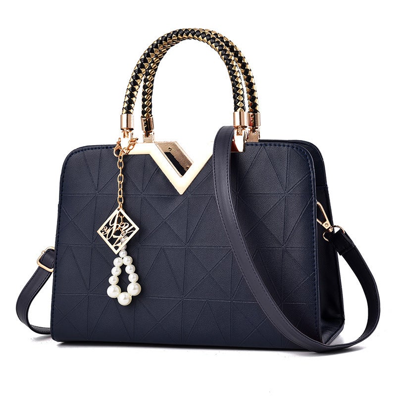 Cross-border womens bag 2025 new styling bag high-end feeling counter ladies handbag temperament mother bag foreign trade wholesale White - Image 4