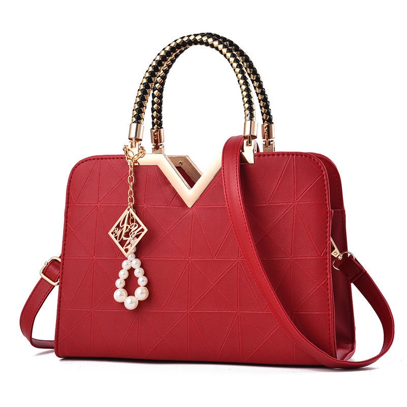 Cross-border womens bag 2025 new styling bag high-end feeling counter ladies handbag temperament mother bag foreign trade wholesale White - Image 3
