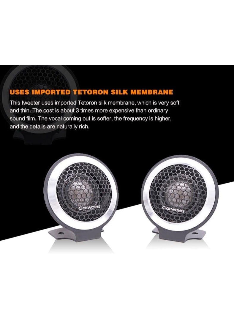 WINCA 2pcs Car Treble Audio Silk Film 1" Neodymium Polymide Dome Auto Tweeter 120w Stereo Speaker Aluminum Shell Treble Loudspeaker - Image 4
