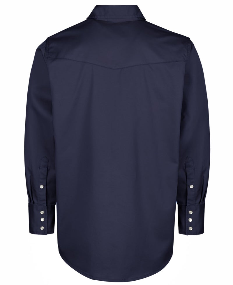 Titicaca FR Work Shirt Pearl Snaps Flame Resistant Shirt Men's Cotton 6.5oz Lightweight Navy Welder's Shirts - Image 3