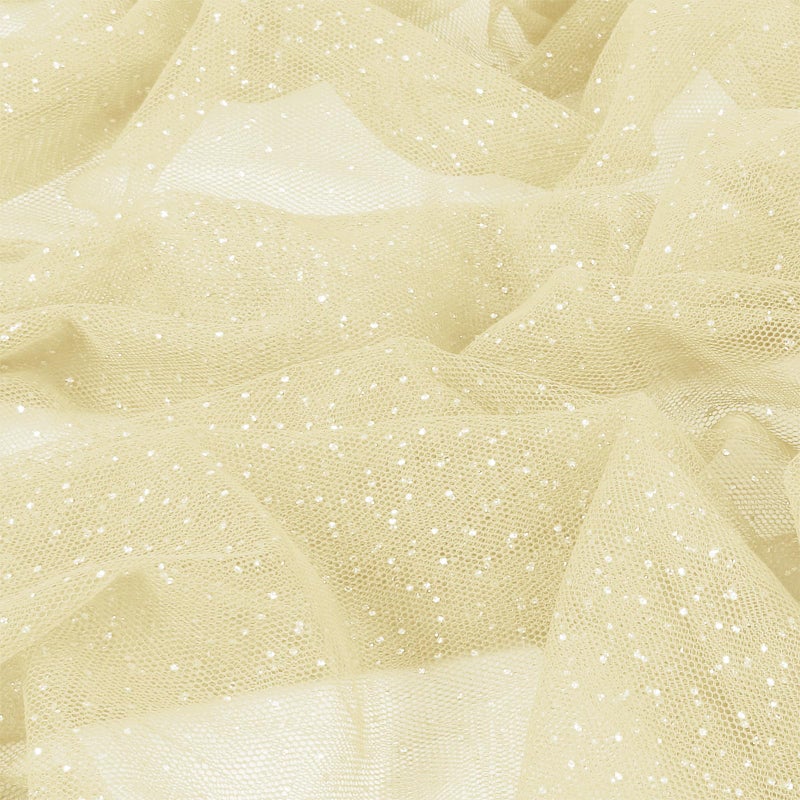 Entisn Glitter Tulle Fabric, 3 Yards x 60 Inch Wide Tulle Bolt Pink Tulle Netting with Iridescent Sequin, Soft Sparkly Tulle Fabric Bulk for Bridal Veil Wedding Decoration Tutu Skirt Gift Wrap - Image 1