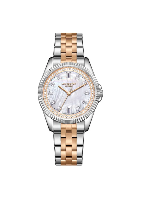 لي كوبر Lee Cooper LC08033.520 Women's Analog Display Watch & Metal Strap Silver