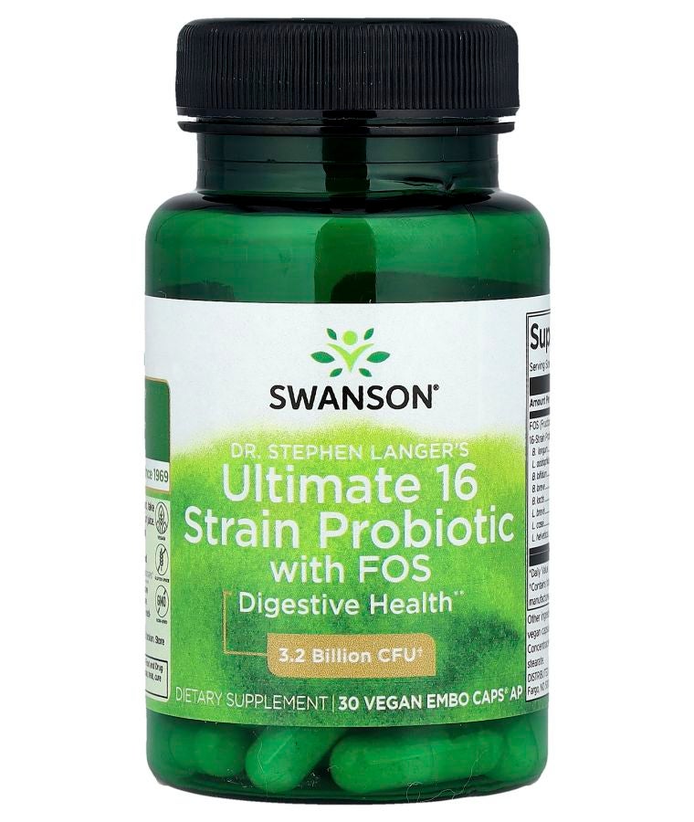 Dr. Stephen Langer's Ultimate 16 Strain Probiotic with FOS 30 Vegan EMBO Caps® AP