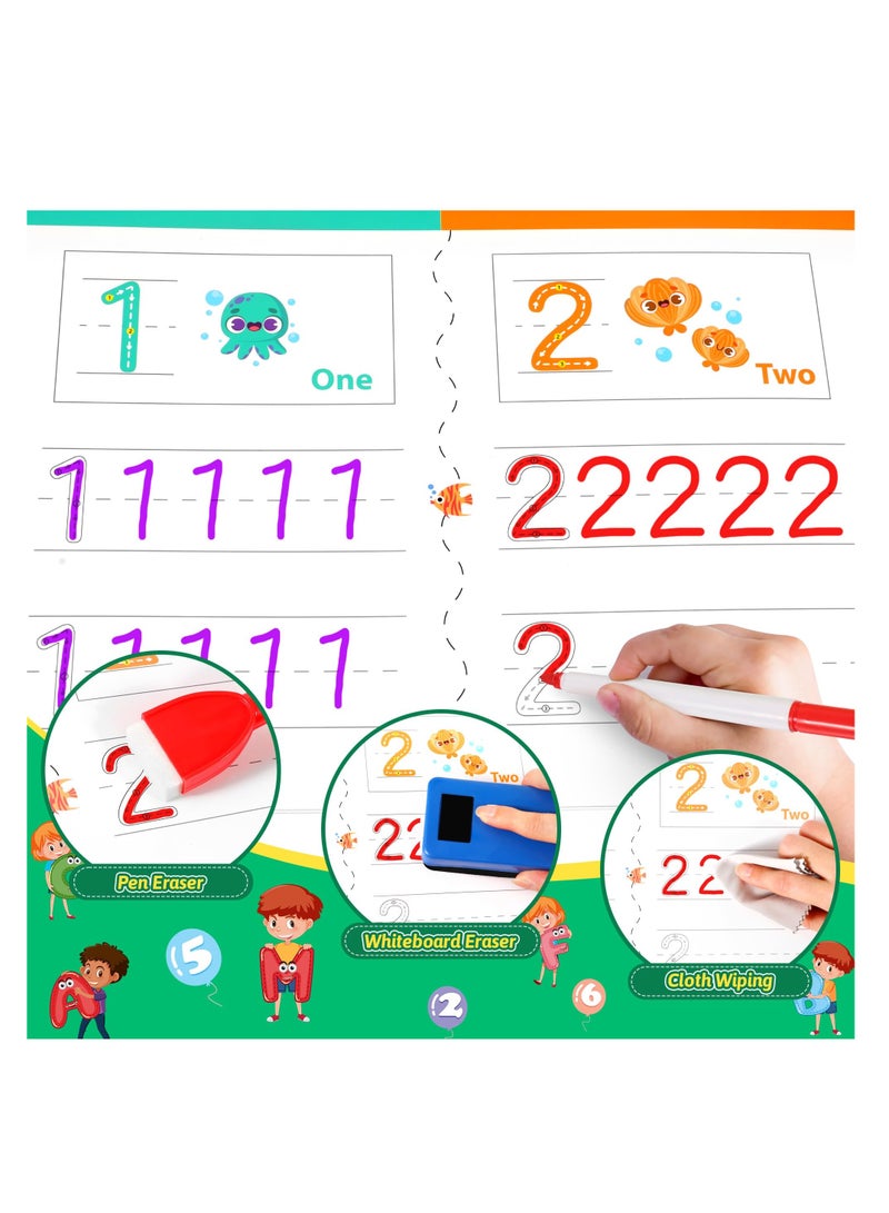 Excefore Preschool Handwriting Practice Book, 40 Pages, Montessori ABC and Number Tracing, Autism Learning Resources, Busy Book Toys for Kids Ages 3-5, Educational Workbook  - Image 4