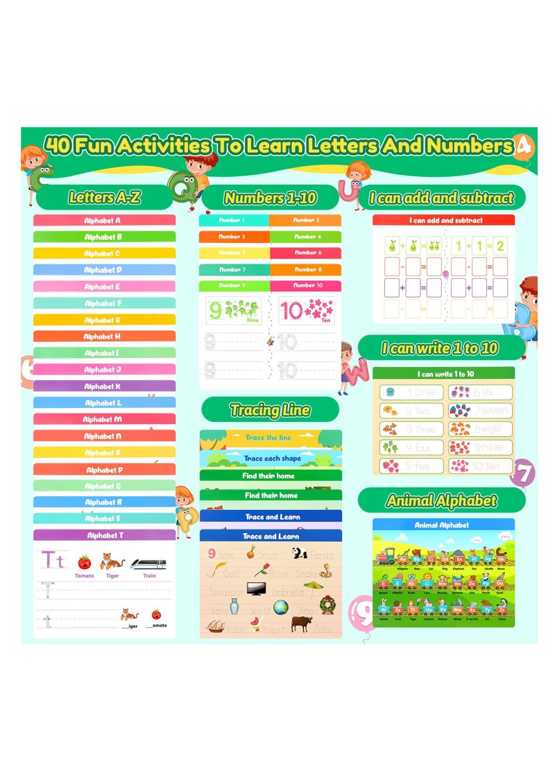 Excefore Preschool Handwriting Practice Book, 40 Pages, Montessori ABC and Number Tracing, Autism Learning Resources, Busy Book Toys for Kids Ages 3-5, Educational Workbook  - Image 5