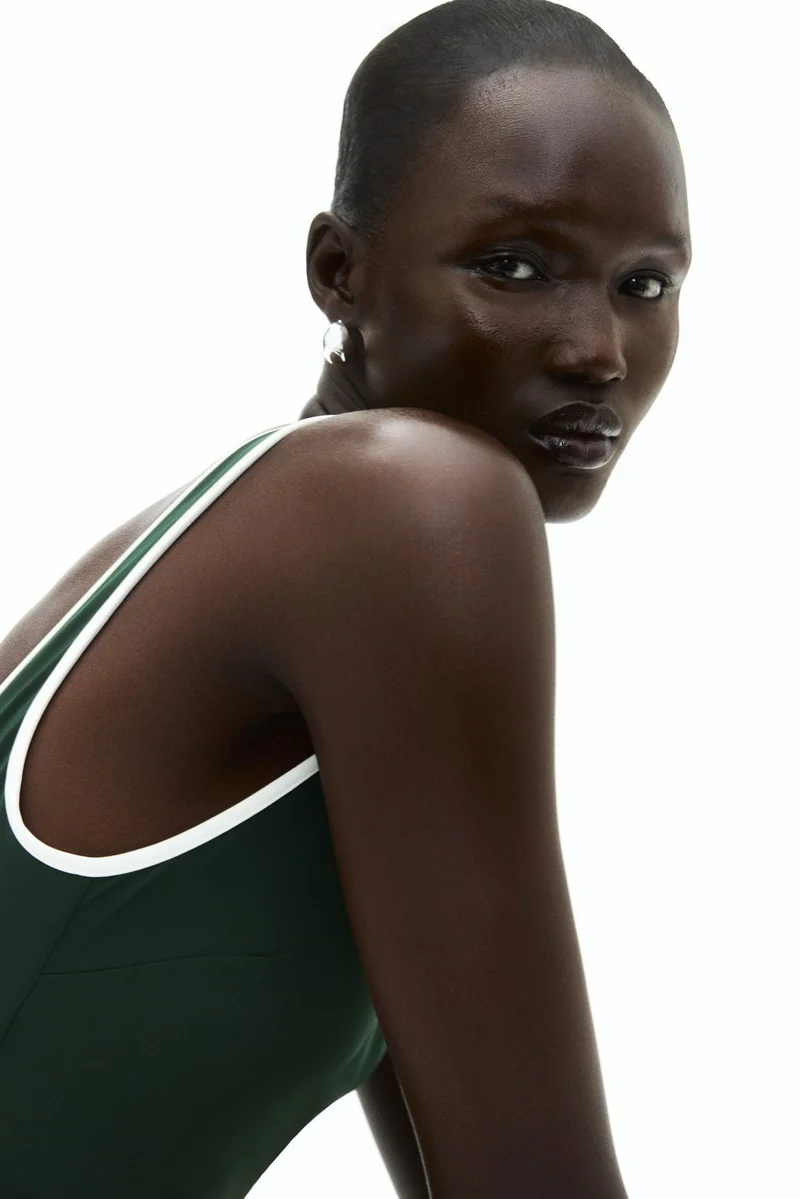 H&M Padded-cup High Leg Swimsuit