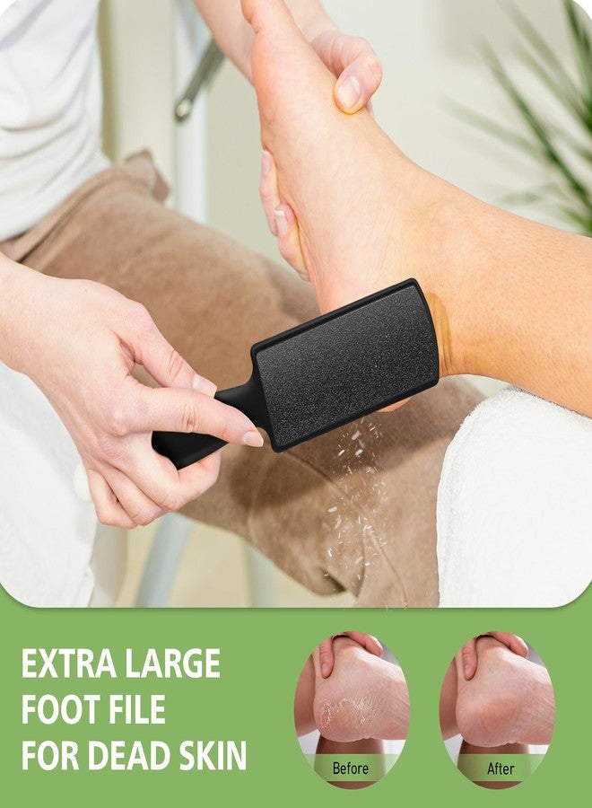 BALUCA Foot Files Callus Remover Stainless Steel Foot Rasp and Dual Sided Feet File Professional Scrubber Pedicure Tools Premium for Feet Care Remove Hard Skin, Black - Image 4