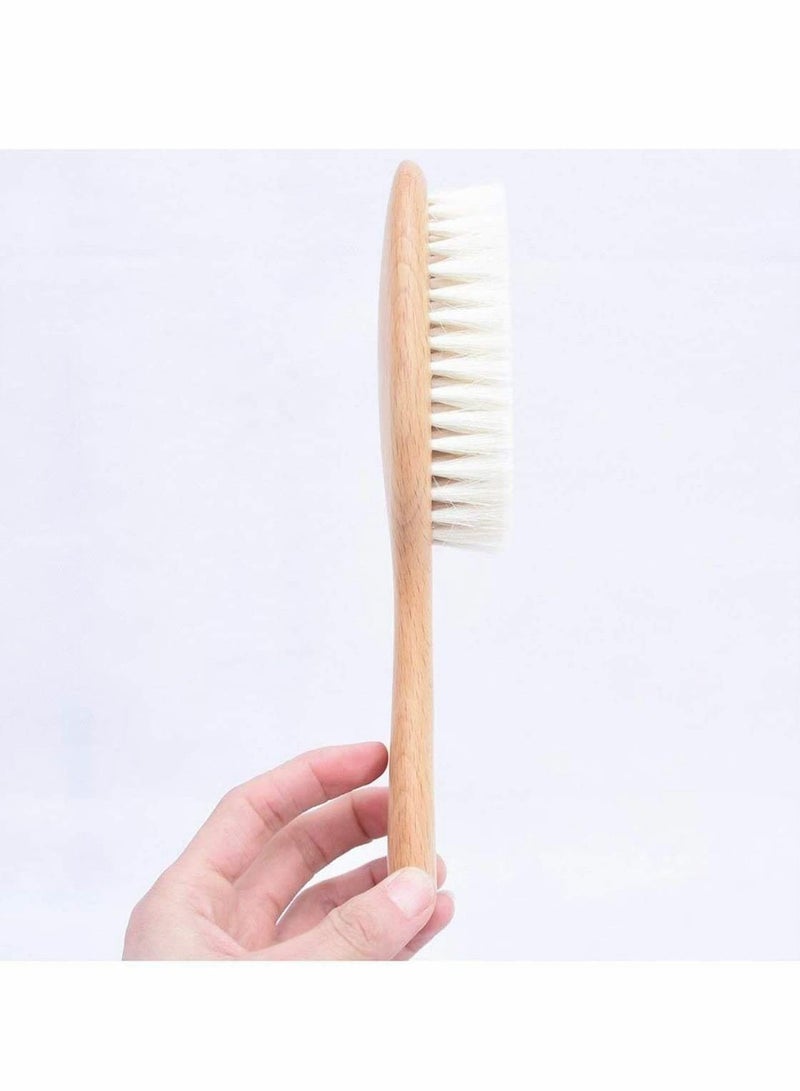 Excefore Toddler Hair Brush Baby Hair Brush Newborn Baby Hair Brush Newborn Baby Hair Brush with Wooden Handle and Super Soft Goat Bristles Babies Hair Brush for Newborns & Toddlers - Image 2