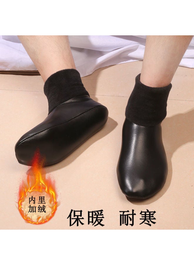 Adult Warm Socks For Women And Men Winter Fleece-lined Thickened Floor Socks Non-slip Bottom High-barred Leather Socks Waterproof Indoor Socks
