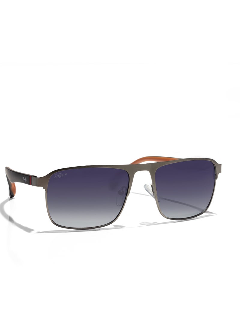 selfie Selfie Polarized Black Lense Grey Metal Black Frame Sunglasses, SE8211-C6  - Image 3
