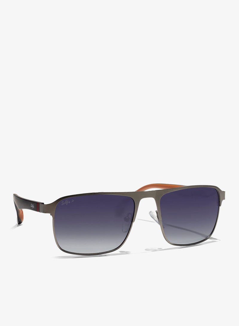 Selfie Polarized Black Lense Grey Metal Black Frame Sunglasses, SE8211-C6 - Image 3