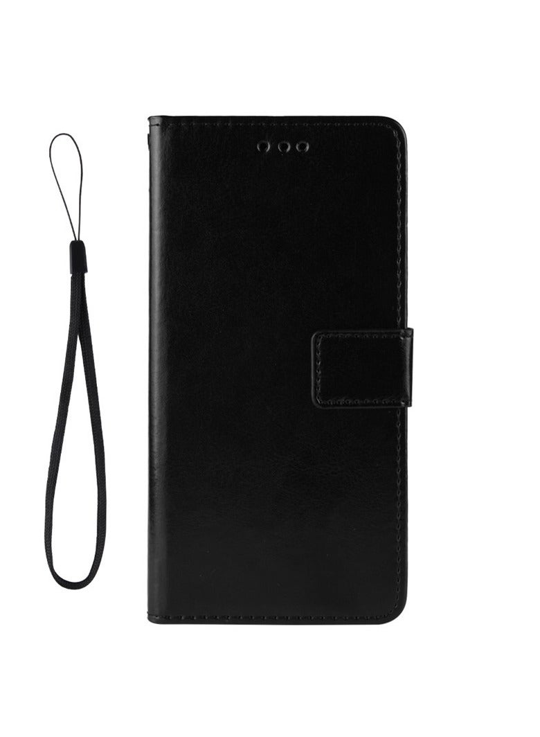 AROAQ OnePlus 11R 5G & OnePlus ACE 2 Pro Leather Flip Case with Crazy Horse Pattern, Lanyard, and Card Slot - Image 1