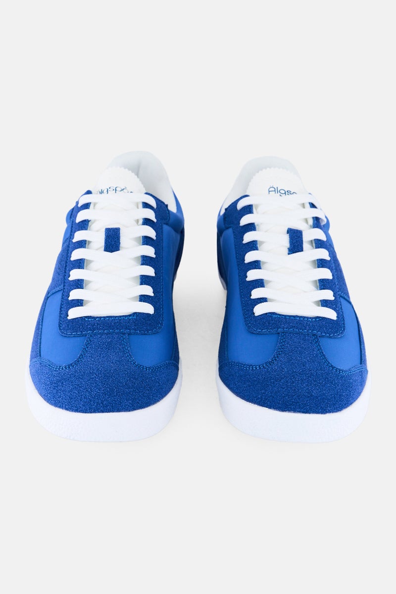 Algspar Men Lace Up Outdoor Shoes, Blue - Image 4