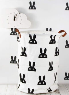 Y&D Canvas Storage Basket with Handle Large Organizer Bins for Dirty Laundry Hamper Baby Toys Nursery Kids Clothes Gift  - Image 5
