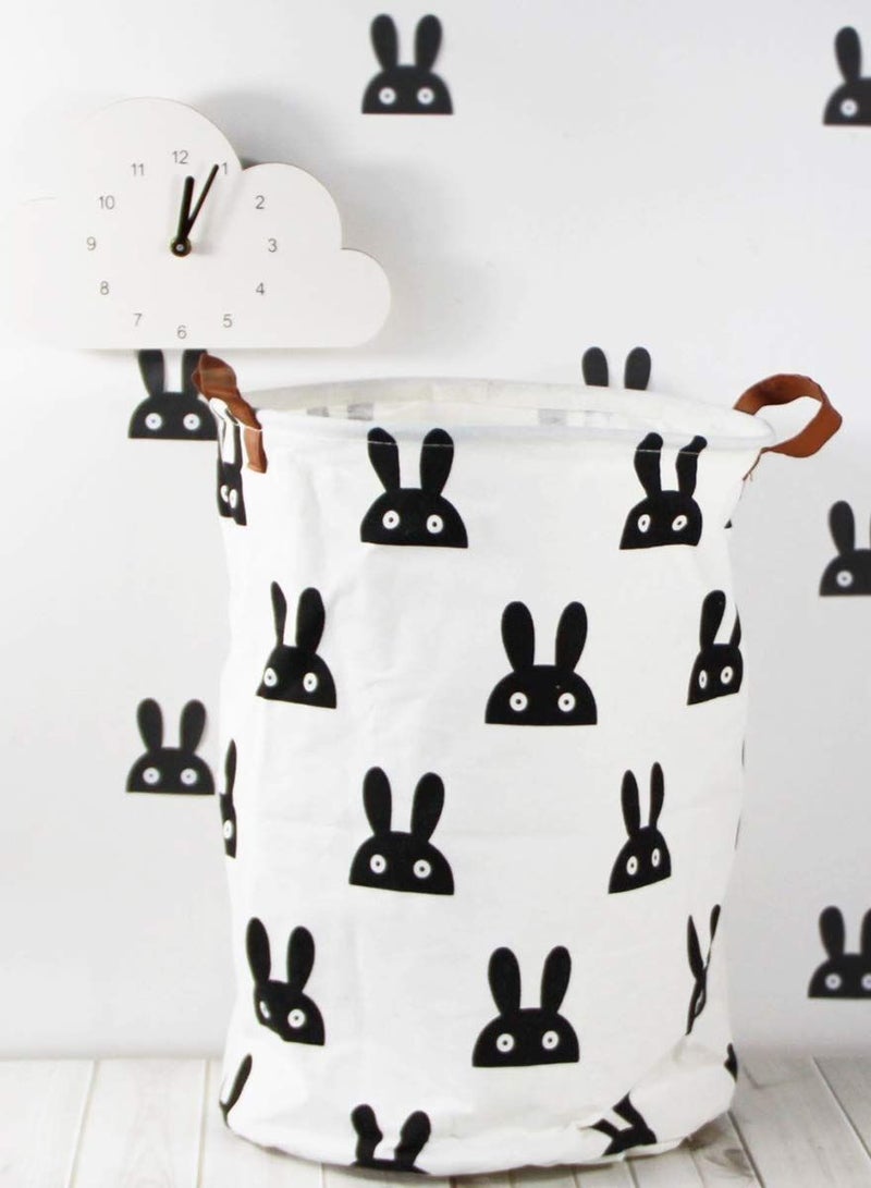 Y&D Canvas Storage Basket with Handle Large Organizer Bins for Dirty Laundry Hamper Baby Toys Nursery Kids Clothes Gift  - Image 5