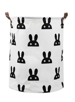 Y&D Canvas Storage Basket with Handle Large Organizer Bins for Dirty Laundry Hamper Baby Toys Nursery Kids Clothes Gift  - Image 1