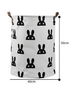 Y&D Canvas Storage Basket with Handle Large Organizer Bins for Dirty Laundry Hamper Baby Toys Nursery Kids Clothes Gift  - Image 3