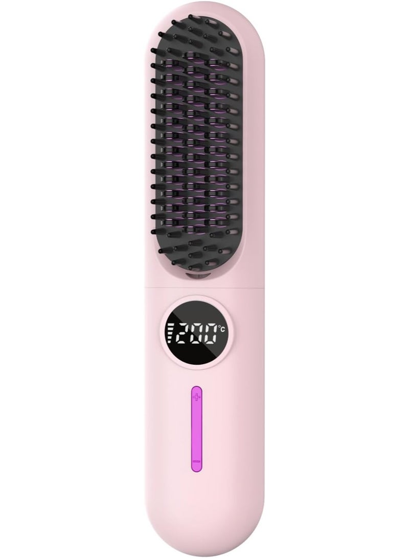 Cordless hair straightener with 7 adjustable temperature settings and a high-capacity battery | Easily create smooth, silky hair anytime, anywhere | Ergonomic, cordless design for convenient use - Image 1