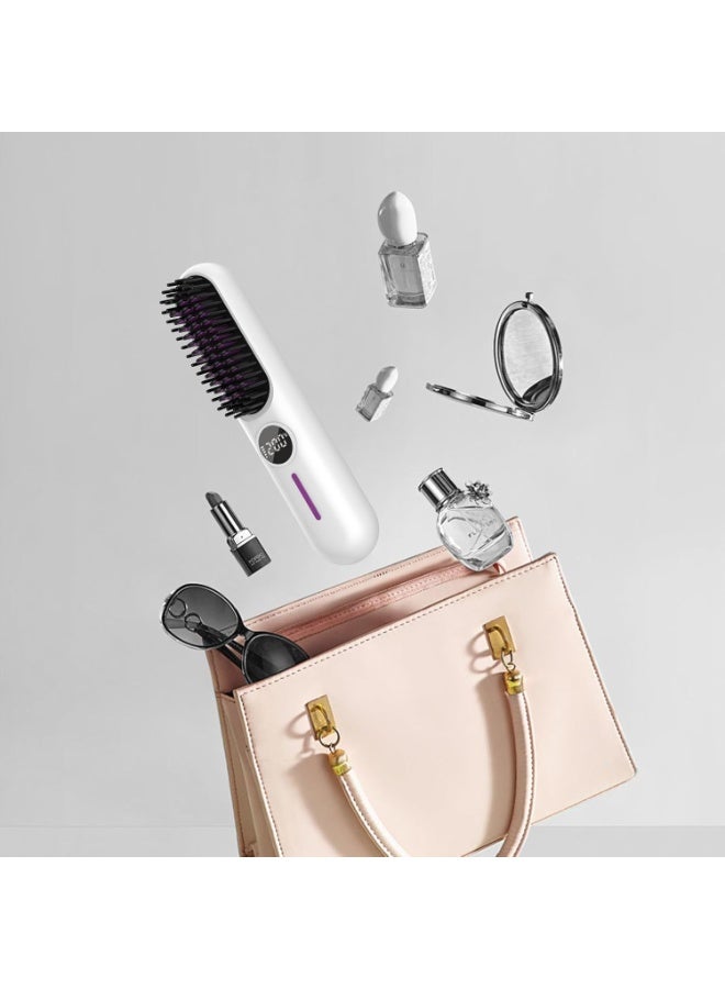 Cordless hair straightener with 7 adjustable temperature settings and a high-capacity battery | Easily create smooth, silky hair anytime, anywhere | Ergonomic, cordless design for convenient use - Image 4
