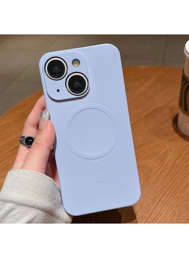 S-TOP Case For iPhone 15 Plus Solid Color Liquid Silicone MagSafe Magnetic Phone Case - Image 1