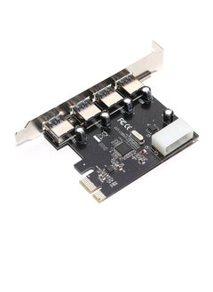 ماركة غير محددة بطاقة PCI اكسبرس 4 منافذ USB 3.0 مع موصل طاقة 5 فولت 4 دبابيس بسرعة تصل إلى 5 جيجابايت في الثانية من ميشيف  - Image 2