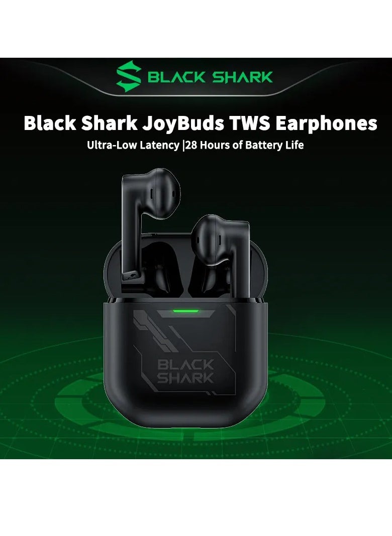 BLACK SHARK - Black Shark JoyBuds Ultra Low Latency Bluetooth Gaming Headset with Cool Design and ENC Call Noise Reduction Support Provides Stable Call Experience and Up to 28 Hours Battery Life When Used with Charging Dock Perfect Pick at a Popular Price Tech Enthusiasts Shouldn't Miss Black - Image 1