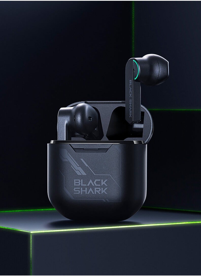 BLACK SHARK - Black Shark JoyBuds Ultra Low Latency Bluetooth Gaming Headset with Cool Design and ENC Call Noise Reduction Support Provides Stable Call Experience and Up to 28 Hours Battery Life When Used with Charging Dock Perfect Pick at a Popular Price Tech Enthusiasts Shouldn't Miss Black - Image 1