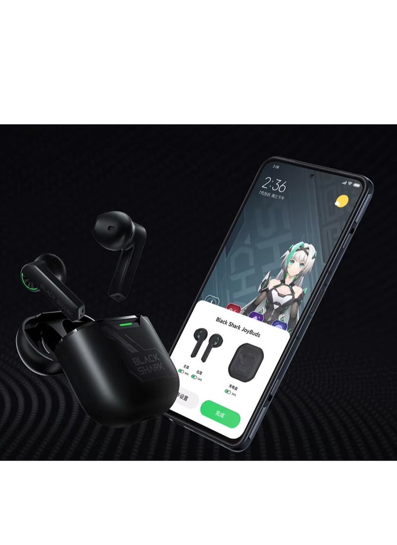 BLACK SHARK - Black Shark JoyBuds Ultra Low Latency Bluetooth Gaming Headset with Cool Design and ENC Call Noise Reduction Support Provides Stable Call Experience and Up to 28 Hours Battery Life When Used with Charging Dock Perfect Pick at a Popular Price Tech Enthusiasts Shouldn't Miss Black - Image 1